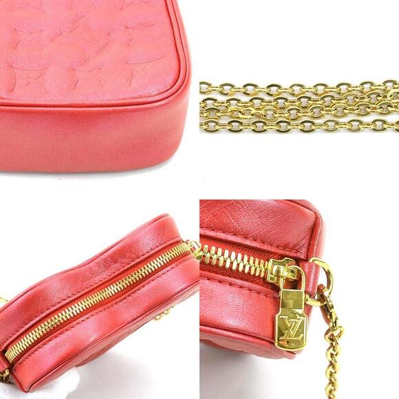 LOUIS VUITTON Red Monogram Shoulder Bag - Picture 4 of 5